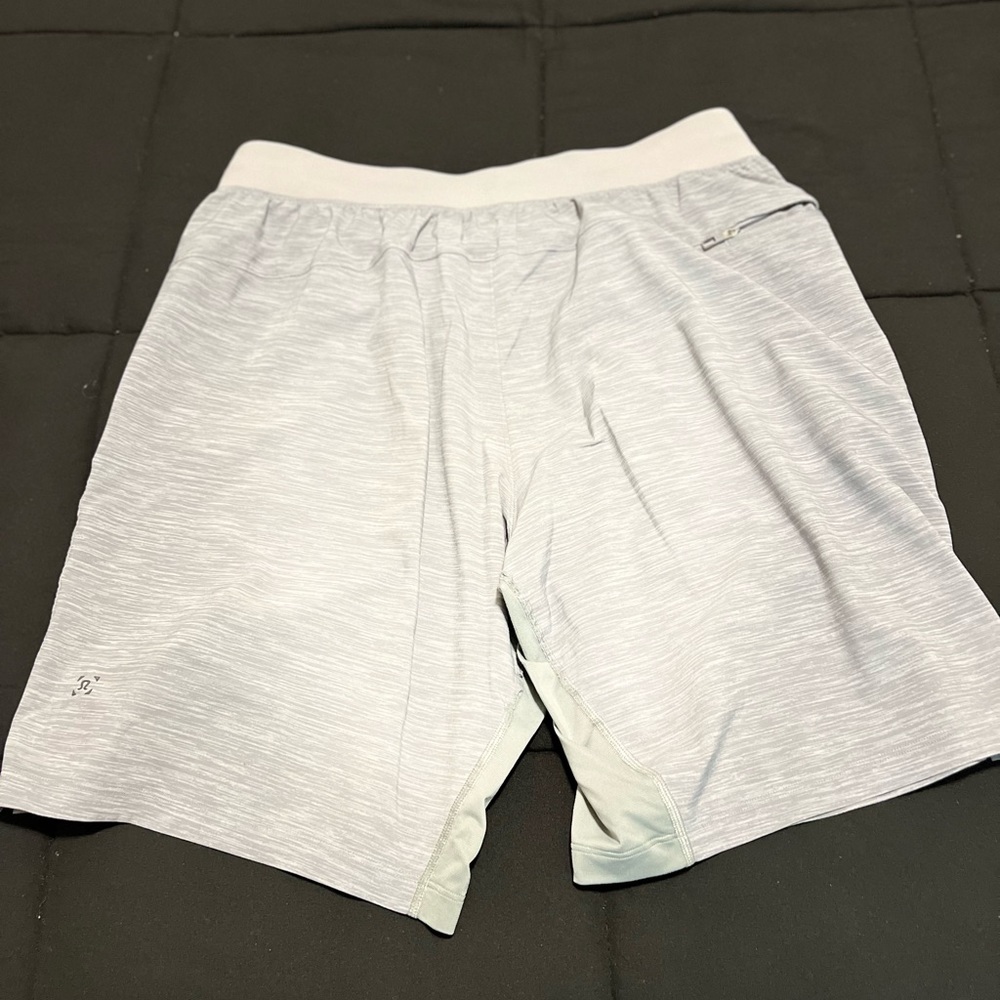 Lululemon gray shorts, size large, liner less, 9inch